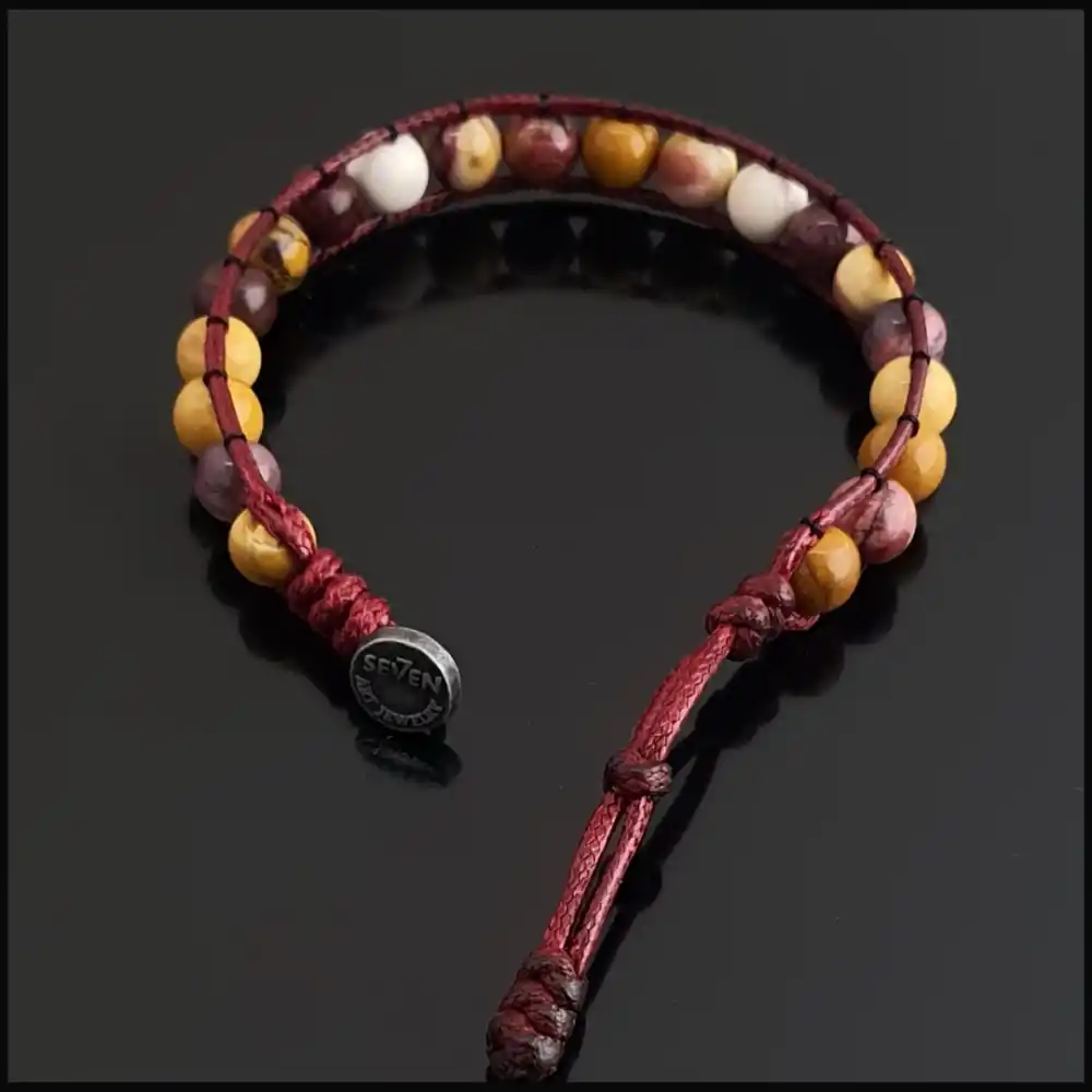 Mookait Taşı Tek Sıra Bohem Bileklik