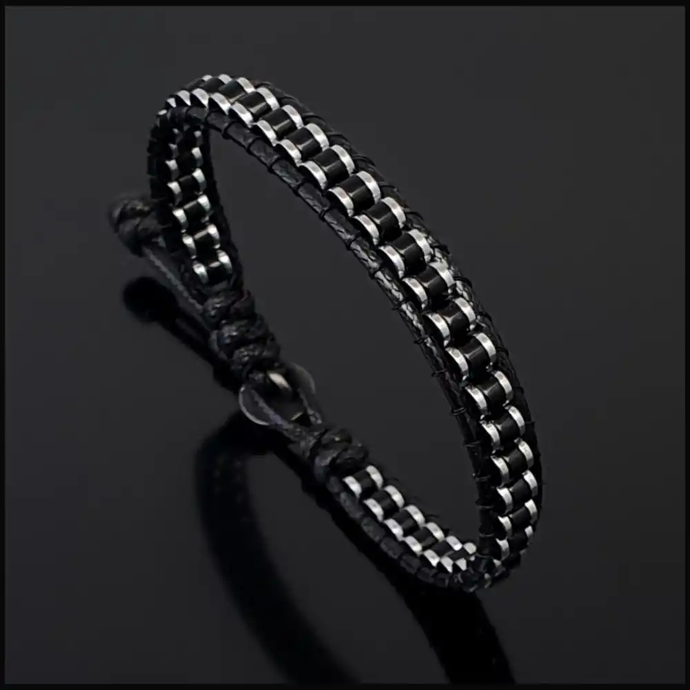 Oniks Taşı Slim Silindir Bileklik