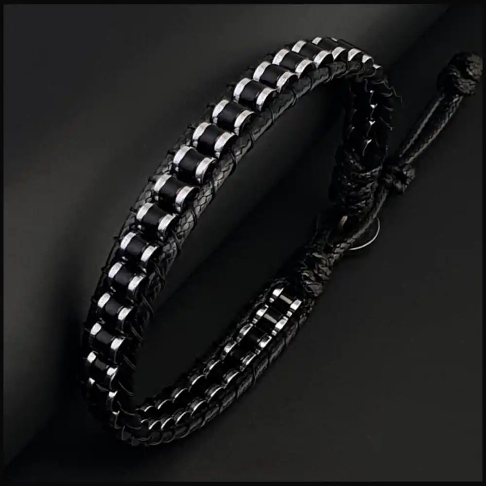 Oniks Taşı Slim Silindir Bileklik