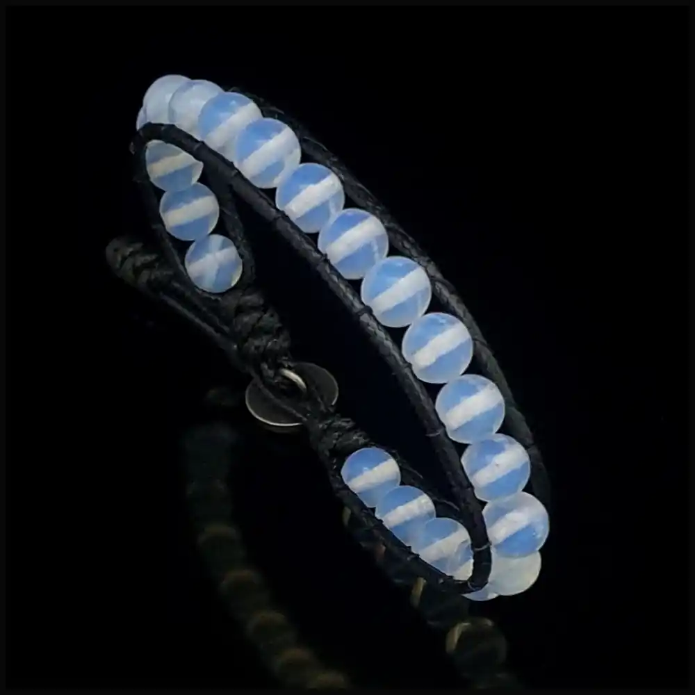 Opal Tek Sıra Bohem Bileklik