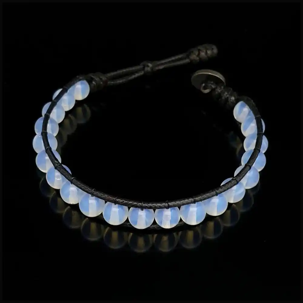 Opal Tek Sıra Bohem Bileklik