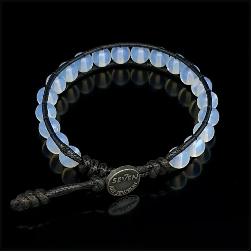 Opal Tek Sıra Bohem Bileklik