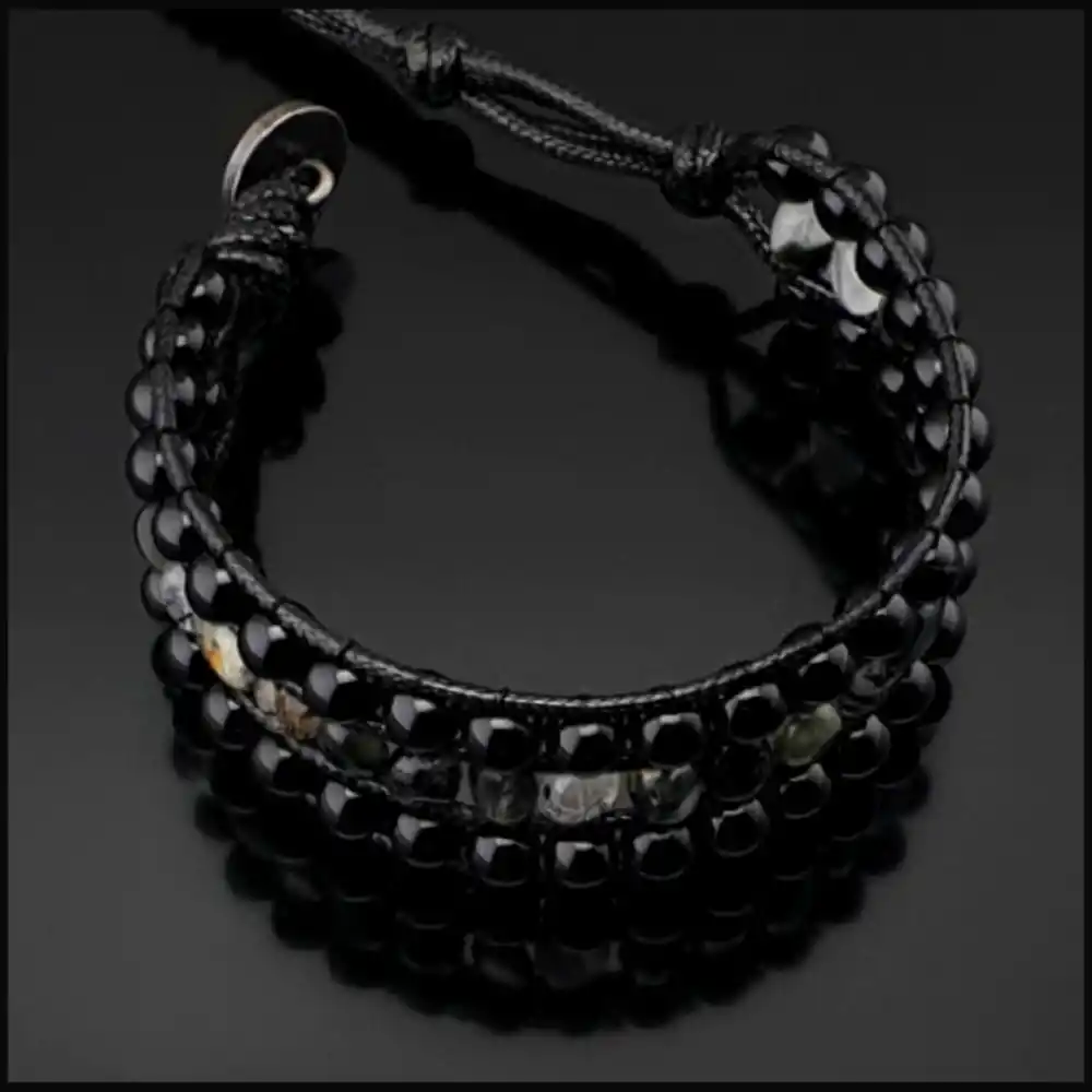 Rutil Kuvars, Kartal Gözü ve Akik Taşı Bohem Bileklik