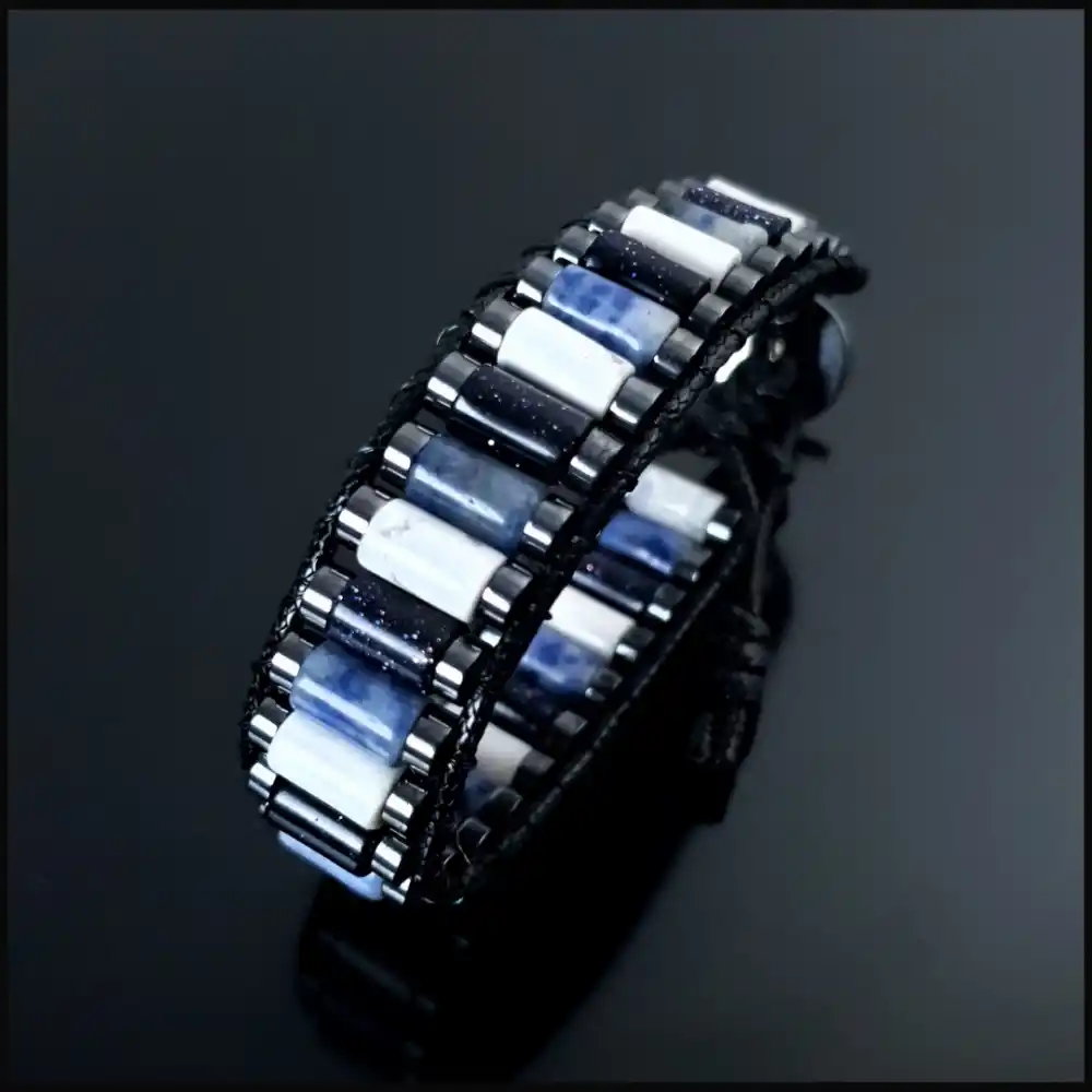 Sodalit, Havlit, Yıldız Taşı Silindir Bileklik