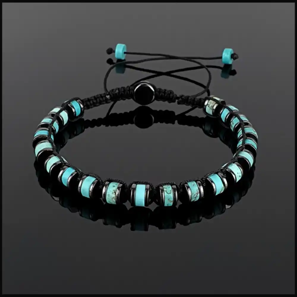 Turkuaz (Firuze) Taşı Ayarlanabilir Bileklik