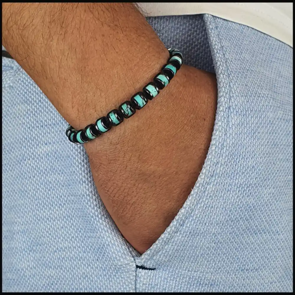 Turkuaz (Firuze) Taşı Ayarlanabilir Bileklik