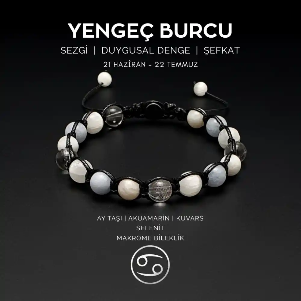 Yengeç Burcu Makrome Bileklik