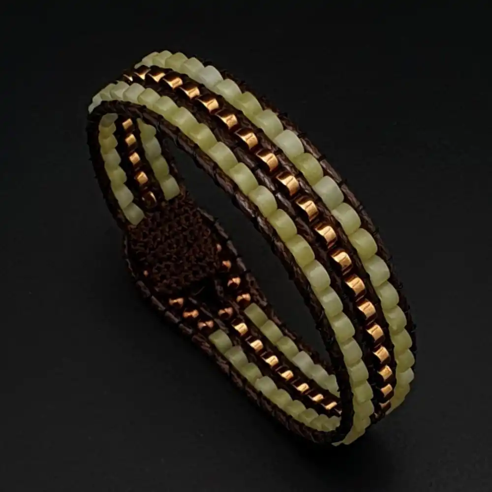 Yeşim Taşı & Hematit Taşı Doğal Taş Tarz Bileklik