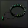 Yeşil Varisli Turkuaz Ayarlanabilir Bileklik