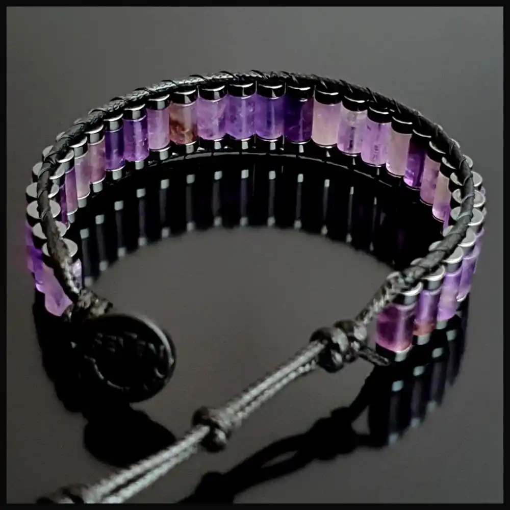 Ametist Silindir Bileklik