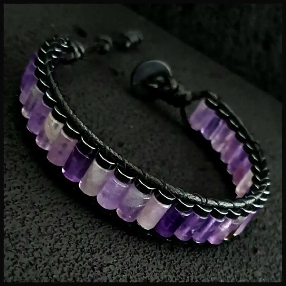 Ametist Silindir Bileklik