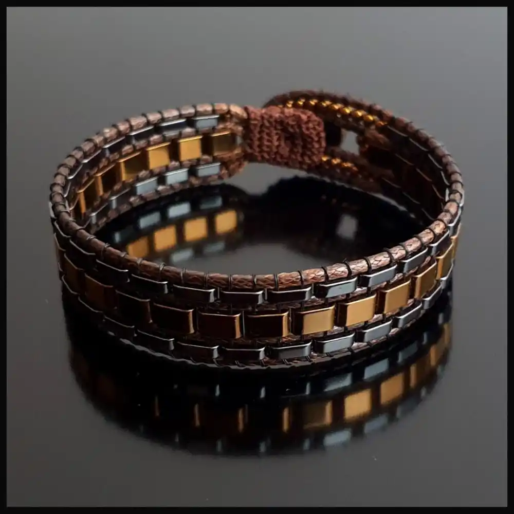 Hematit Taşı Kahverengi Tarz Bileklik