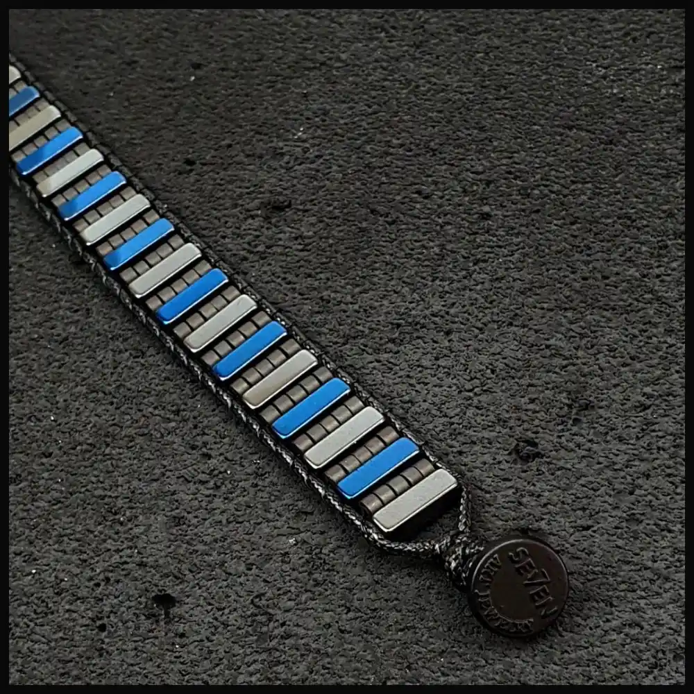 Hematit Taşı Mavi Gri Piyano Bileklik
