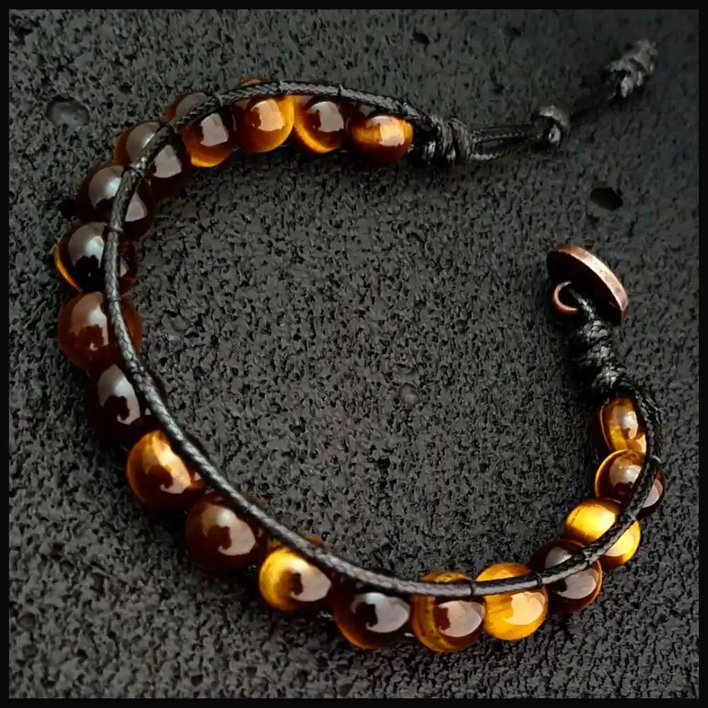 Kaplan Gözü Tek Sarmal Bohem Bileklik