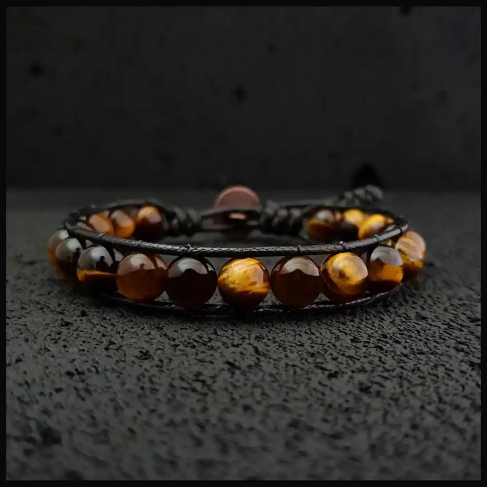 Kaplan Gözü Tek Sarmal Bohem Bileklik