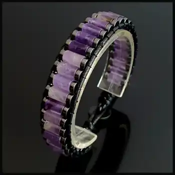 Ametist Silindir Bileklik