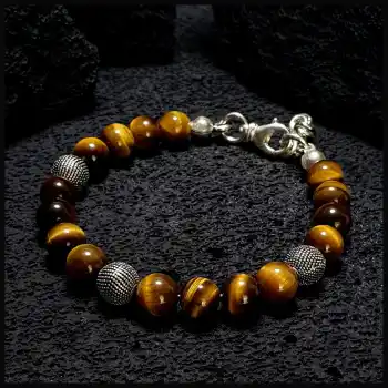 Kaplan Gözü Gümüş Bileklik