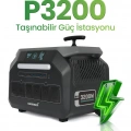 GoboEnergy P3200 2048Wh LiFePO4 3200W Max. Taşınabilir Güç İstasyonu,Güç Kaynağı