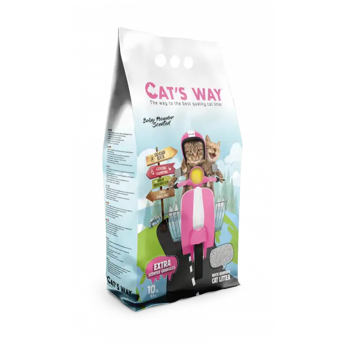 Cats Way Bebek Pudrası Kokulu Kedi Kumu 10L x 1 Adet
