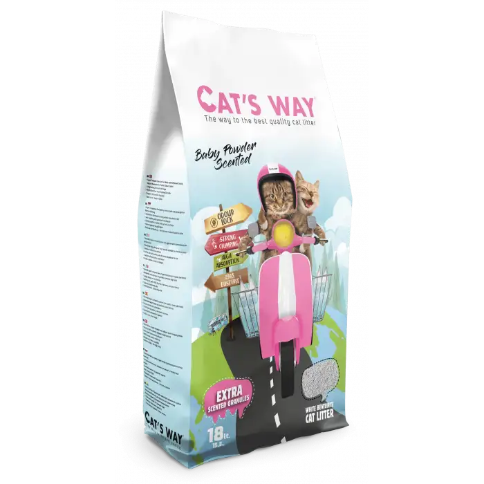 Cats Way Bebek Pudrası Kokulu Kedi Kumu 18L x 1 Adet