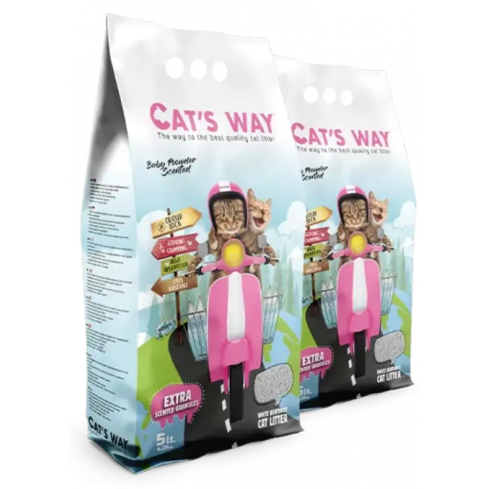 Cats Way Bebek Pudrası Kokulu Kedi Kumu 5L x 2 Adet