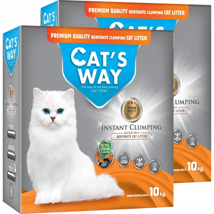 Cats Way Box Sodyum Bentonitli Kedi Kumu 10Kg x 2 Adet