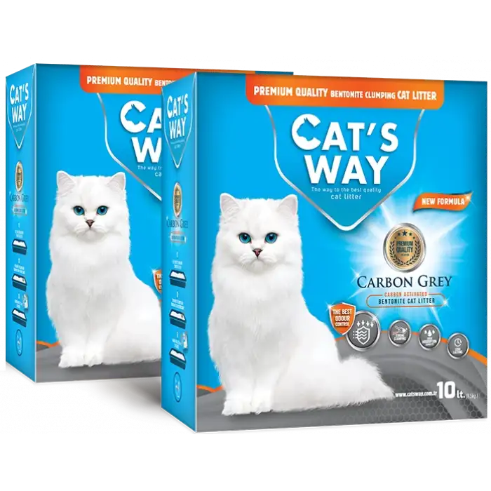 Cats Way Box Activated Carbon-Grey Kedi Kumu 10L x 2 Adet