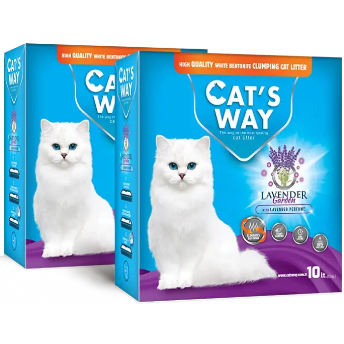 Cats Way Box Lavanta Kokulu Kedi Kumu 10L x 2 Adet