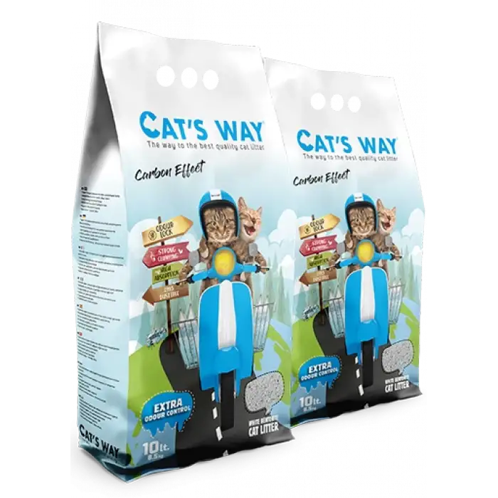 Cats Way Granule Carbon Tanecikli Kedi Kumu 10L x 2 Adet
