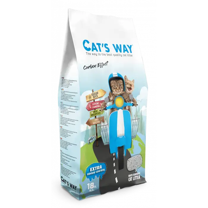 Cats Way Granule Carbon Tanecikli Kedi Kumu 18L x 1 Adet
