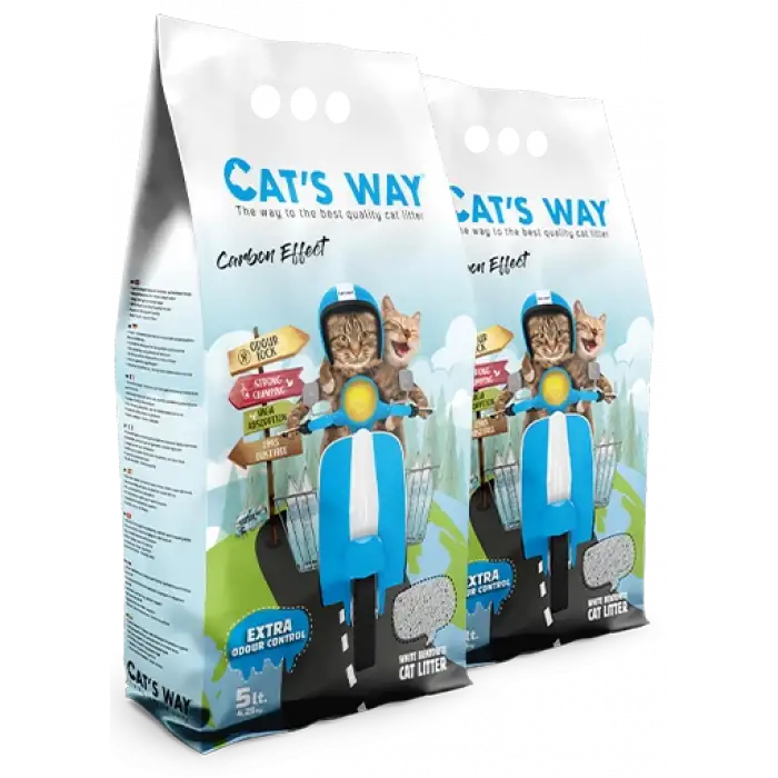 Cats Way Granule Carbon Tanecikli Kedi Kumu 5L x 2 Adet