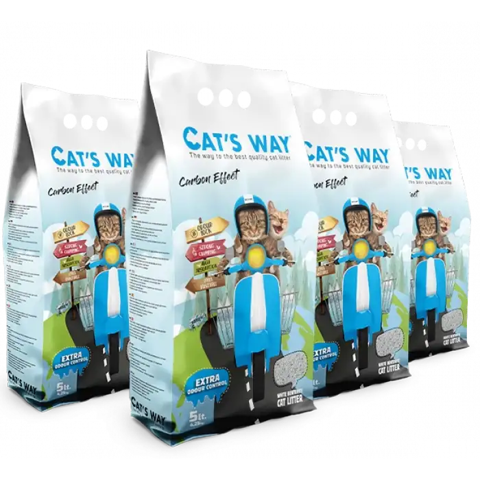 Cats Way Granule Carbon Tanecikli Kedi Kumu 5L x 4 Adet