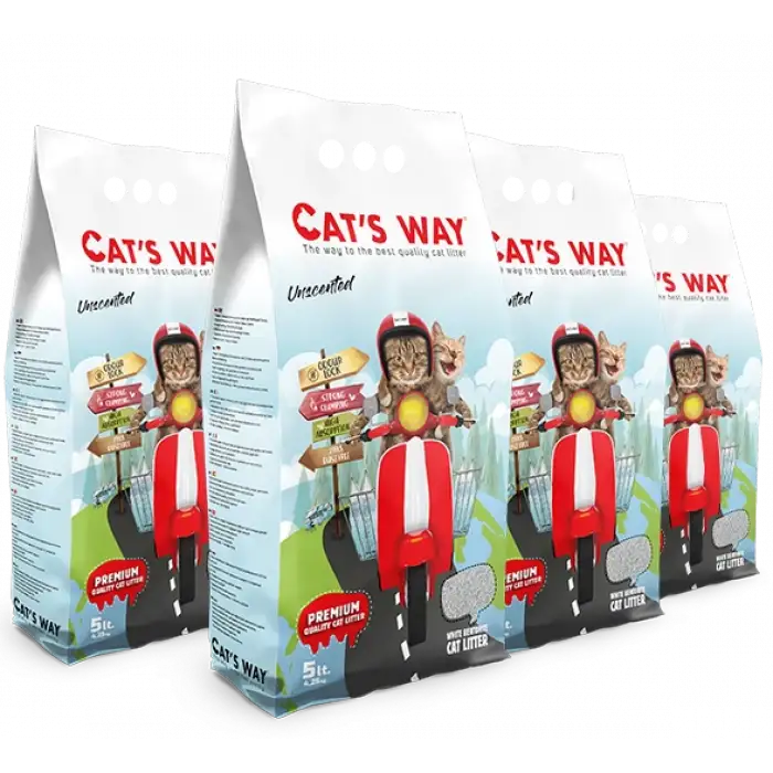 Cats Way Kokusuz Kedi Kumu 5L x 4 Adet