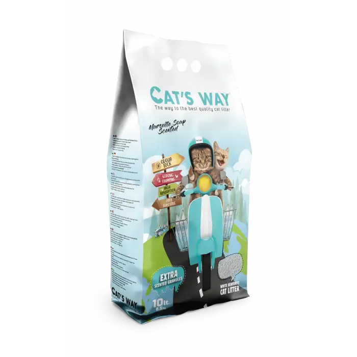 Cats Way Marsilya Sabunu Kokulu Kedi Kumu 10L x 1 Adet