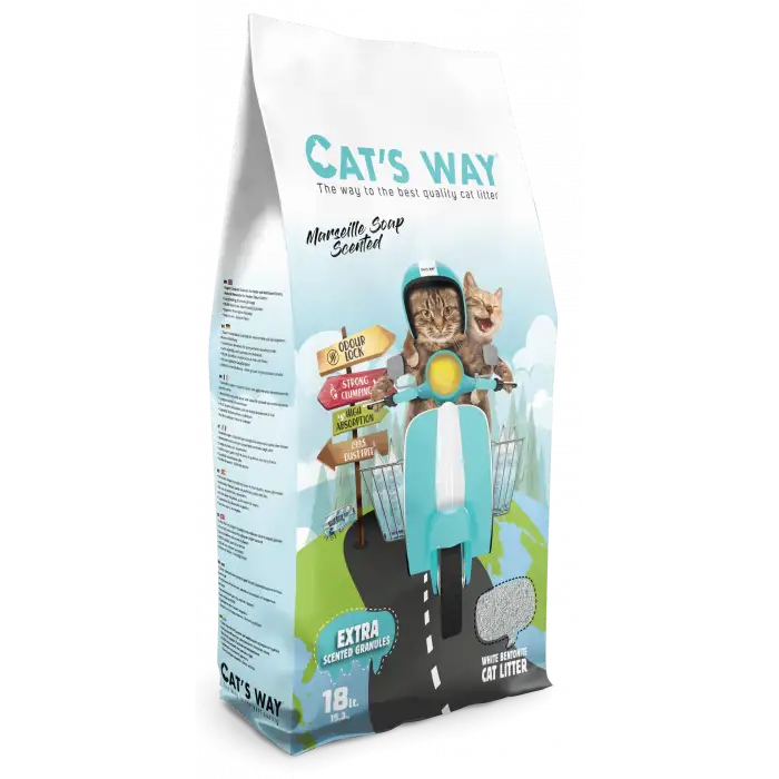 Cats Way Marsilya Sabunu Kokulu Kedi Kumu 18L x 1 Adet