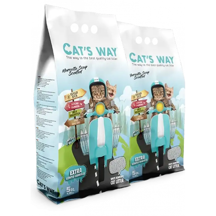 Cats Way Marsilya Sabunu Kokulu Kedi Kumu 5L x 2 Adet