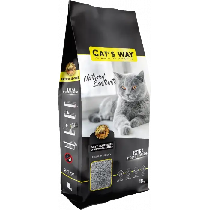 Cats Way Sodyum Bentonitli Kedi Kumu 18Kg