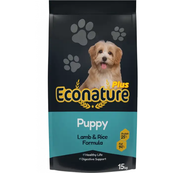 Econature Plus Yavru Kuru Köpek Maması Kuzu Etli 15KG