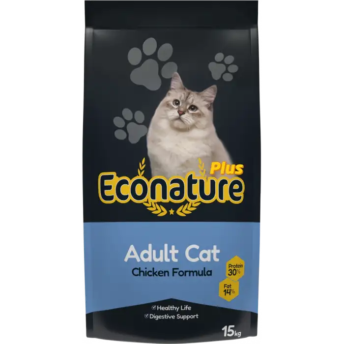 Econature Plus Yetişkin Kuru Kedi Maması Tavuk Etli 15KG