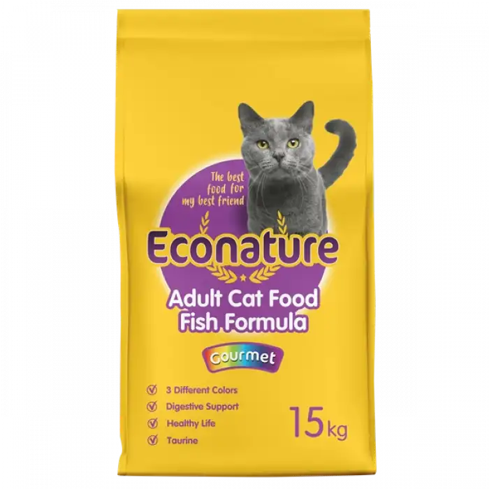 Econature Yetişkin Kuru Kedi Maması Balıklı 15KG