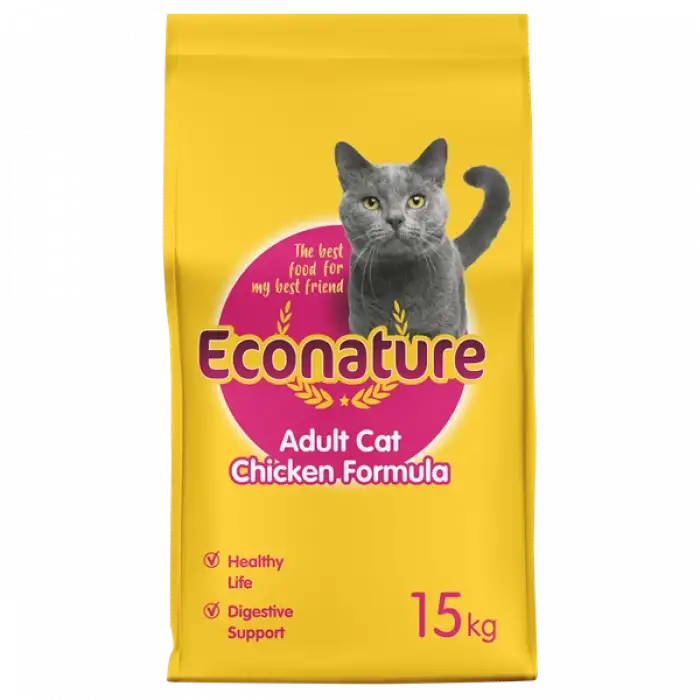 Econature Yetişkin Kuru Kedi Maması Tavuk Etli 15 KG