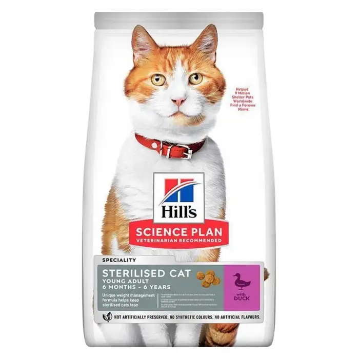 Hills Ördekli Kısırlaştırılmış Yetişkin Kedi Maması 3KG