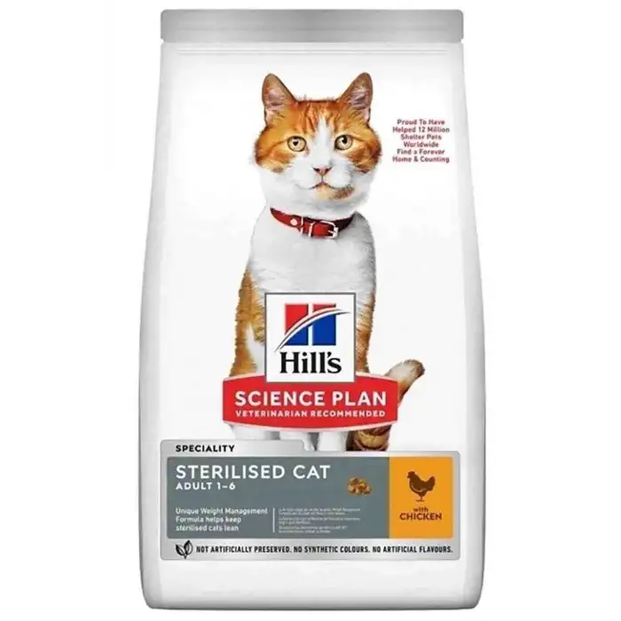 Hills Tavuklu Kısırlaştırılmış Yetişkin Kedi Maması 10KG
