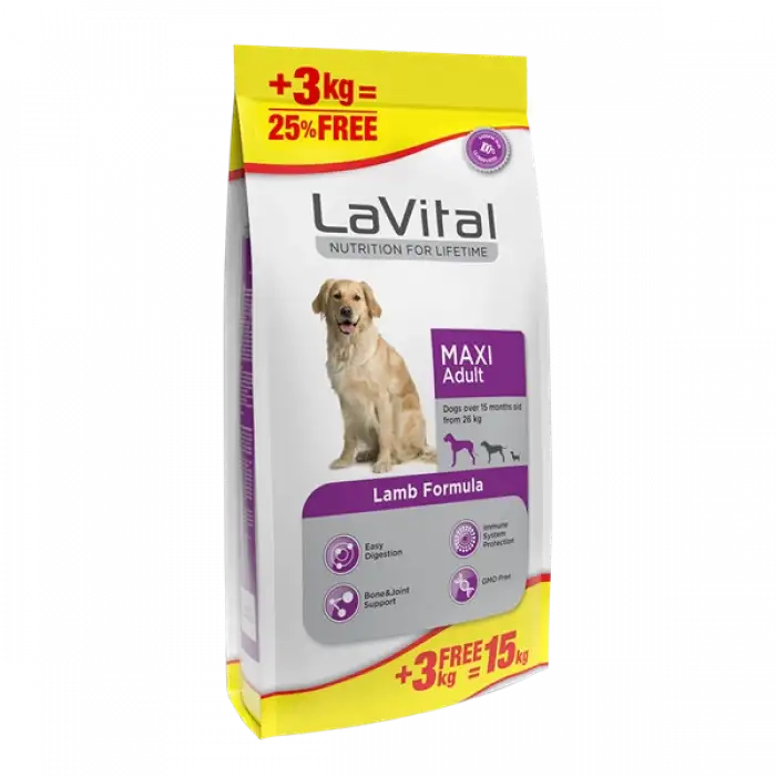 LaVital Büyük Irk Yetişkin Köpek Maması Kuzu Etli 15 Kg
