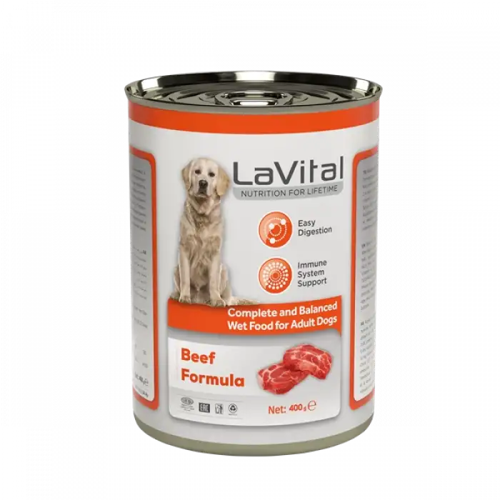 LaVital Yetişkin Yaş Köpek Maması Sığır Etli 400GR