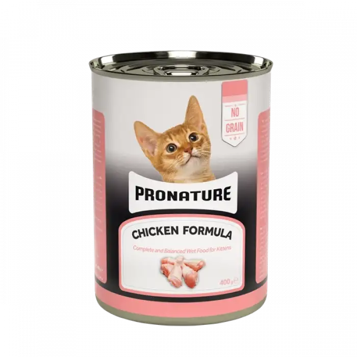 Pronature Yavru Kedi Konserve Yaş Mama Tavuk Etli ve Tahılsız 400 Gr