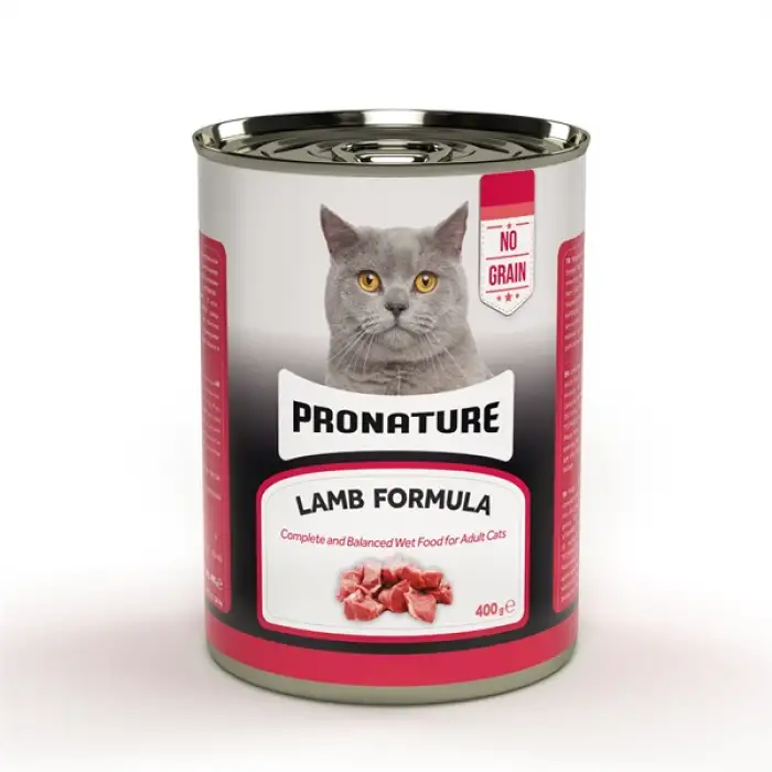 Pronature Yetişkin Kedi Konserve Yaş Mama Kuzu Etli ve Tahılsız 400 Gr
