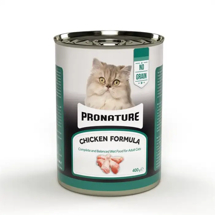 Pronature Yetişkin Kedi Konserve Yaş Mama Tavuk Etli ve Tahılsız 400 Gr