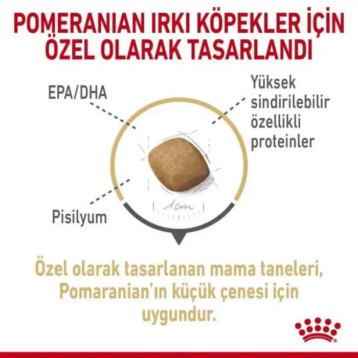 Royal Canin Pomeranian Yetişkin Köpek Maması Hediyeli Paket 1.5 Kg