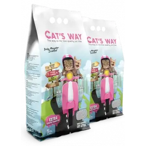 Cats Way Bebek Pudrası Kokulu Kedi Kumu 5L x 2 Adet